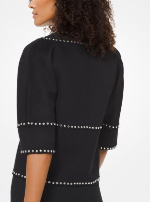 Studded Cashgora-Melton Jacket