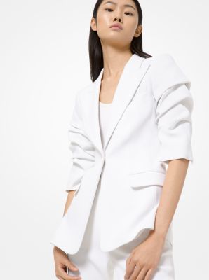 Double Crepe Sabl Crushed Sleeve Blazer Michael Kors