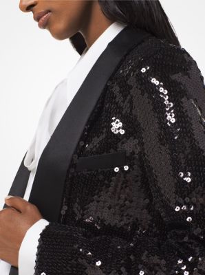 Sequin tuxedo outlet jacket womens