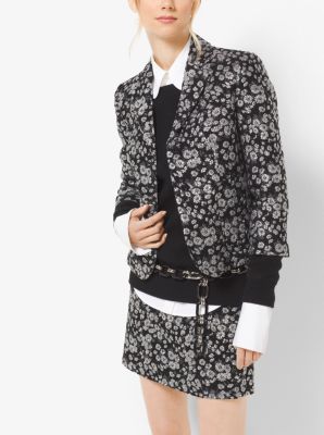 Michael kors floral on sale embroidered bomber jacket