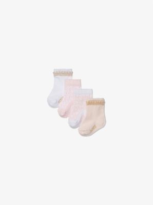 Ensemble de 4 paires de chaussettes en coton extensible pour b b