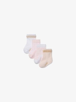 4-Pack Stretch Cotton Baby Socks | Michael Kors