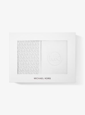 Ensemble de 2 bavoirs en coton à logo pour bébé in BLANC | Michael Kors
