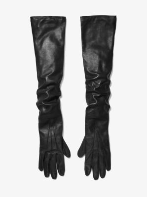 michael kors leather gloves with zipper