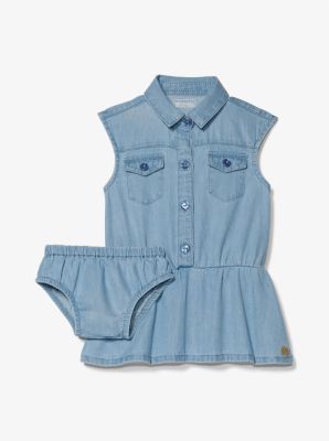 Chambray Dress and Bloomer Baby Set image number 0