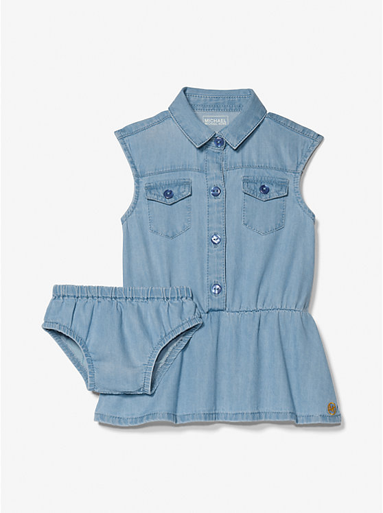 Chambray Dress and Bloomer Baby Set image number 0