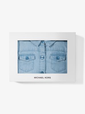 Chambray Dress and Bloomer Baby Set in DENIM | Michael Kors