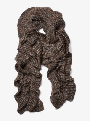 Metallic Mélange Cotton-Blend Ruffle Scarf | Michael Kors Canada [CA]
