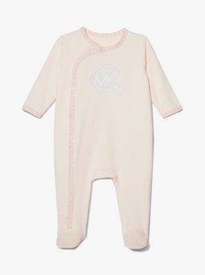 Logo Stretch Cotton Baby Onesie and Bib Gift Set Michael Kors