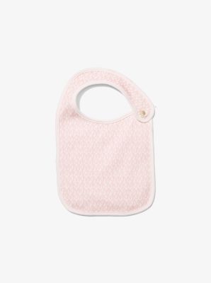 Logo Stretch Cotton Baby Onesie and Bib Gift Set in PALE PINK | Michael Kors