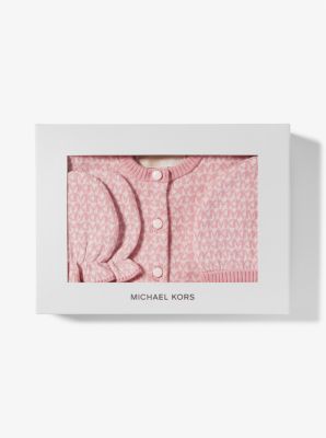 Logo Jacquard Cotton 4-Piece Baby Gift Set image number 1