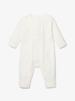 Combinaison pyjama en tricot torsadé pour bébé