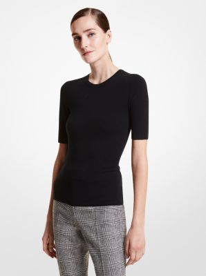 Michael Kors Collection Cashmere Three-Quarter Sleeve Sweater