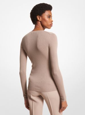 Michael kors featherweight sale cashmere sweater