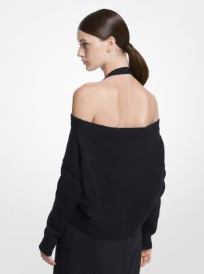 Cardigan épaules nues en cachemire in NOIR | Michael Kors