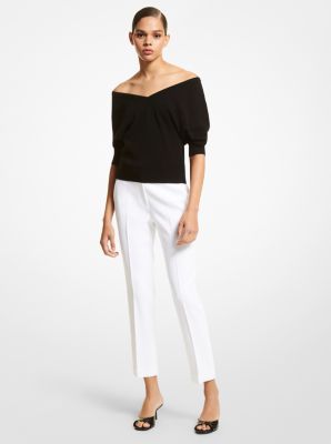 Cashmere Off-The-Shoulder Sweater image number 0