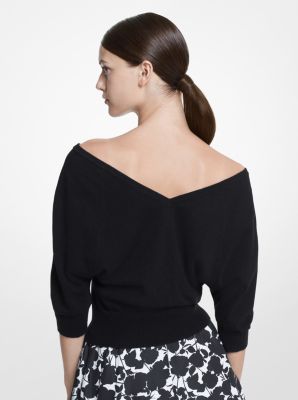 Cashmere Off-The-Shoulder Sweater image number 2