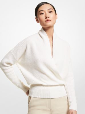 Cashmere wrap sweater best sale