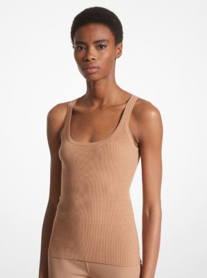 Ribbed Stretch Viscose Tank Top image number 0