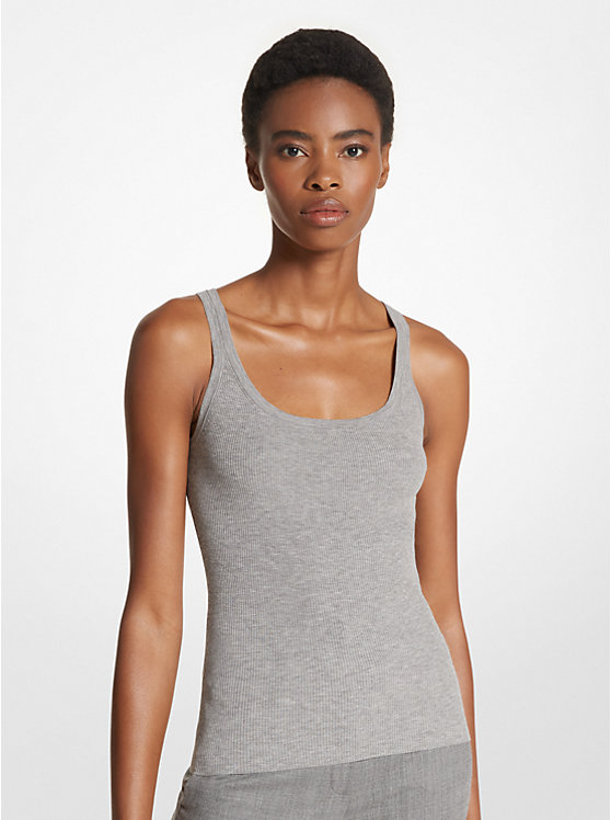 Ribbed Stretch Viscose Tank Top image number 0