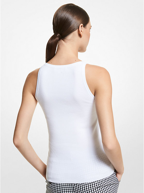 Ribbed Stretch Viscose Tank Top image number 1