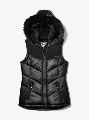 Quilted Nylon Hooded Vest | Michael Kors