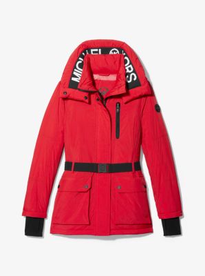 michael kors nylon belted parka