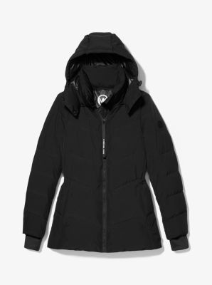 Metallic Quilted Chevron Packable Puffer Jacket image number 0