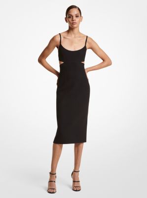 Stretch Wool Crepe Cutout Sheath Dress image number 0