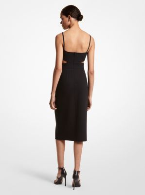 Stretch Wool Crepe Cutout Sheath Dress image number 1