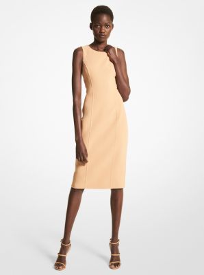 Stretch Wool Sheath Dress