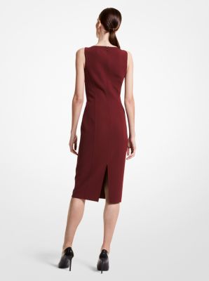 Stretch Wool Crepe Sheath Dress | Michael Kors