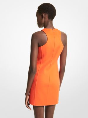 Double Face Wool Melton Tank Dress in ORANGE | Michael Kors