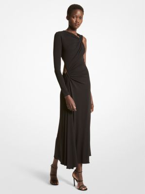 Stretch Matte Jersey Asymmetric Dress | Michael Kors
