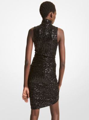 Paillette Embroidered Stretch Tulle Dress image number 1