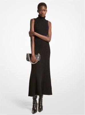 Black cashmere hotsell turtleneck dress