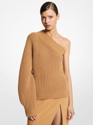 Cashmere Blend One-Shoulder Sweater | Michael Kors