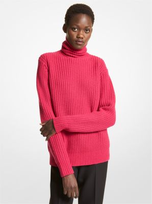 Red cashmere turtleneck on sale sweater