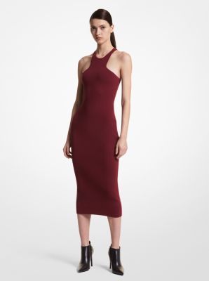 Vestido sin mangas de viscosa el&aacute;stica acanalada in BORGO&Ntilde;A | Michael Kors