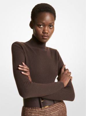 Stretch Cashmere Turtleneck Bodysuit image number 0