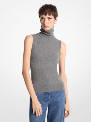 Cashmere Sleeveless Turtleneck