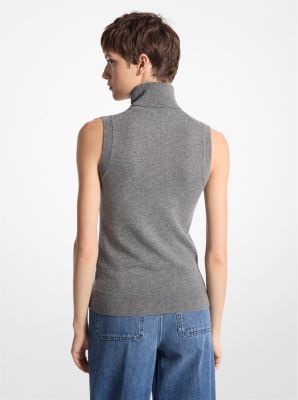 Cashmere Sleeveless Turtleneck