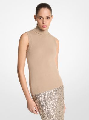 Cashmere Sleeveless Turtleneck image number 0