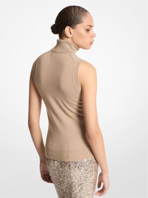 Cashmere Sleeveless Turtleneck image number 1