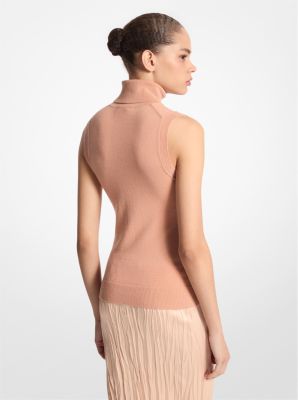 Cashmere Sleeveless Turtleneck