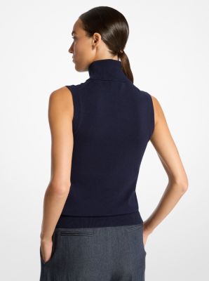 Cashmere Sleeveless Turtleneck