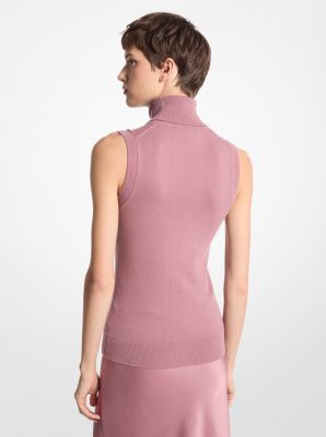 Cashmere Sleeveless Turtleneck