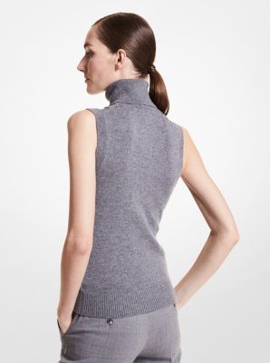 Cashmere Sleeveless Turtleneck
