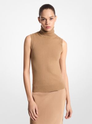 Cashmere Sleeveless Turtleneck