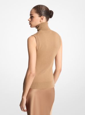 Cashmere Sleeveless Turtleneck